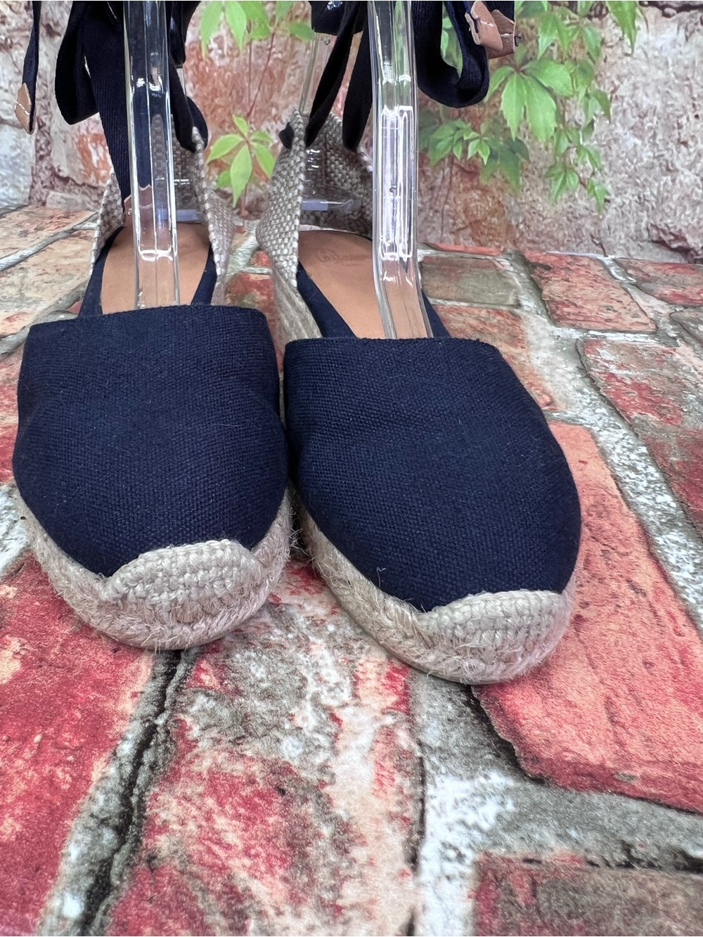 CASTANER Navy and Tan Jute Ankle Tie Nautical Resortwear Espadrilles, 38 - Picture 11 of 11